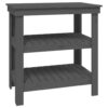 Work Bench Grey 78.5x50x80 cm Solid Wood Pine