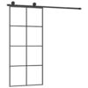 Sliding Door with Hardware Set 90x205 cm ESG Glass & Aluminium