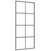 Sliding Door with Hardware Set 90x205 cm ESG Glass & Aluminium