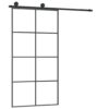 Sliding Door with Hardware Set 102.5x205 cm ESG Glass & Aluminium
