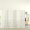 Folding 6-Panel Room Divider Japanese Style 240x170 cm White