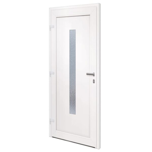 Front Door White 98x208 cm PVC