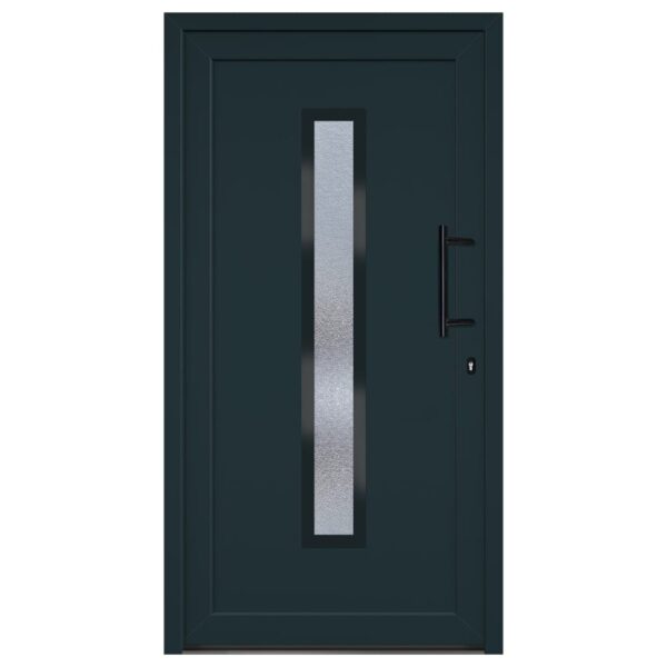 Front Door Anthracite 108x200 cm PVC