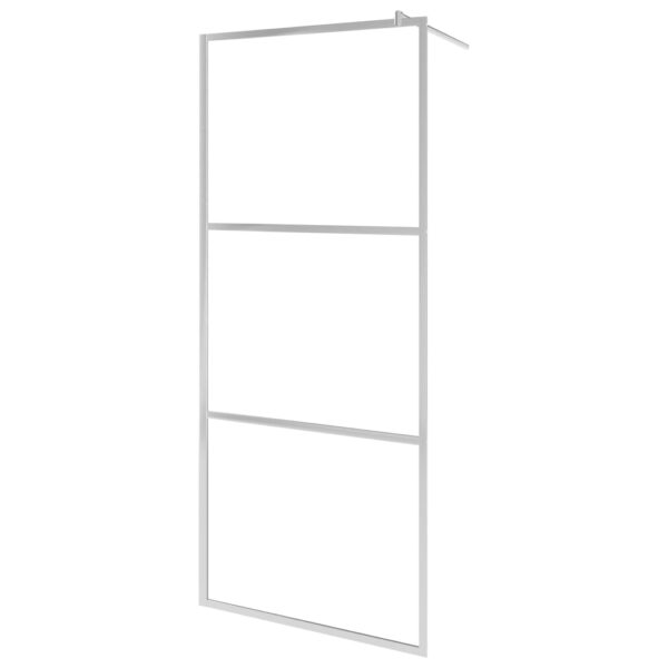 Walk-in Shower Wall with Shelf Chrome 100x195 cm ESG Glass & Aluminium