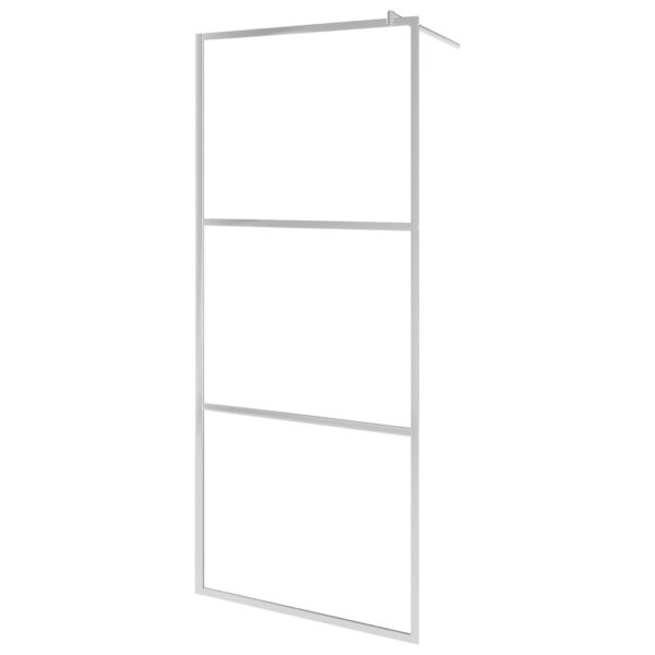 Walk-in Shower Wall with Shelf Chrome 100x195 cm ESG Glass & Aluminium
