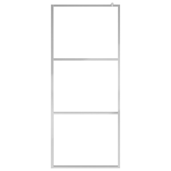 Walk-in Shower Wall with Shelf Chrome 100x195 cm ESG Glass & Aluminium