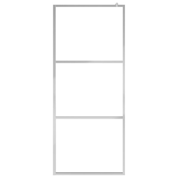 Walk-in Shower Wall with Shelf Chrome 115x195 cm ESG Glass & Aluminium