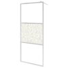 Walk-in Shower Wall with Shelf Chrome 115x195 cm ESG Glass & Aluminium