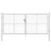 Mesh Garden Gate Silver 300x175 cm Galvanised Steel