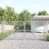 Mesh Garden Gate Silver 300x175 cm Galvanised Steel