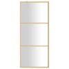 Walk-in Shower Wall with Clear ESG Glass Gold 80x195 cm