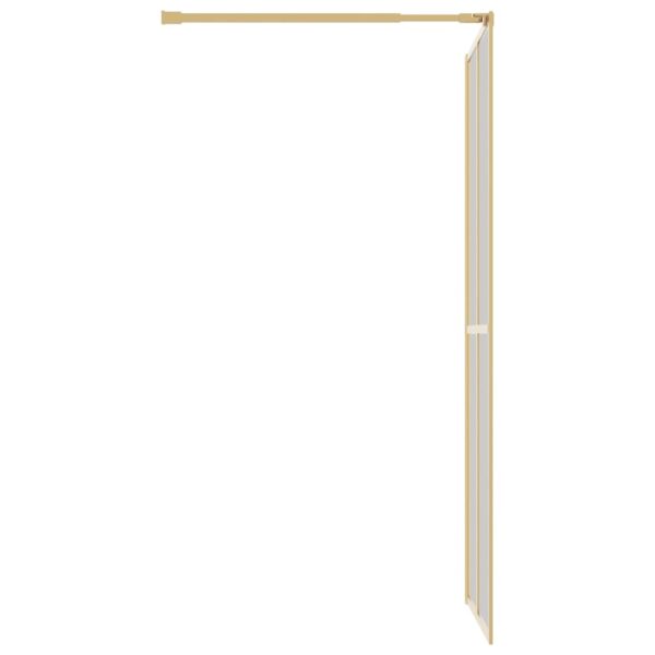 Walk-in Shower Wall with Clear ESG Glass Gold 80x195 cm