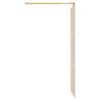 Walk-in Shower Wall with Clear ESG Glass Gold 80x195 cm