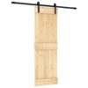 Sliding Door with Hardware Set 70x210 cm Solid Wood Pine