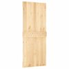 Sliding Door with Hardware Set 85x210 cm Solid Wood Pine