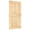 Sliding Door with Hardware Set 100x210 cm Solid Wood Pine