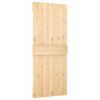 Sliding Door with Hardware Set 85x210 cm Solid Wood Pine