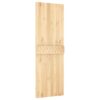 Sliding Door with Hardware Set 70x210 cm Solid Wood Pine
