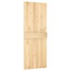Sliding Door with Hardware Set 80x210 cm Solid Wood Pine