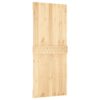 Sliding Door with Hardware Set 85x210 cm Solid Wood Pine