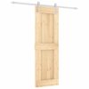 Sliding Door with Hardware Set 70x210 cm Solid Wood Pine