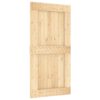 Sliding Door with Hardware Set 100x210 cm Solid Wood Pine