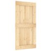 Sliding Door with Hardware Set 100x210 cm Solid Wood Pine