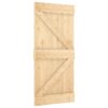 Sliding Door with Hardware Set 90x210 cm Solid Wood Pine