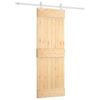 Sliding Door with Hardware Set 70x210 cm Solid Wood Pine