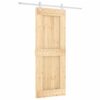 Sliding Door with Hardware Set 80x210 cm Solid Wood Pine
