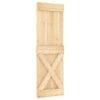 Sliding Door with Hardware Set 70x210 cm Solid Wood Pine