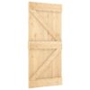 Sliding Door with Hardware Set 100x210 cm Solid Wood Pine