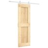 Sliding Door with Hardware Set 70x210 cm Solid Wood Pine