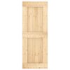 Sliding Door with Hardware Set 80x210 cm Solid Wood Pine