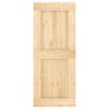 Sliding Door with Hardware Set 85x210 cm Solid Wood Pine
