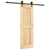 Sliding Door with Hardware Set 70x210 cm Solid Wood Pine