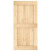 Sliding Door with Hardware Set 100x210 cm Solid Wood Pine