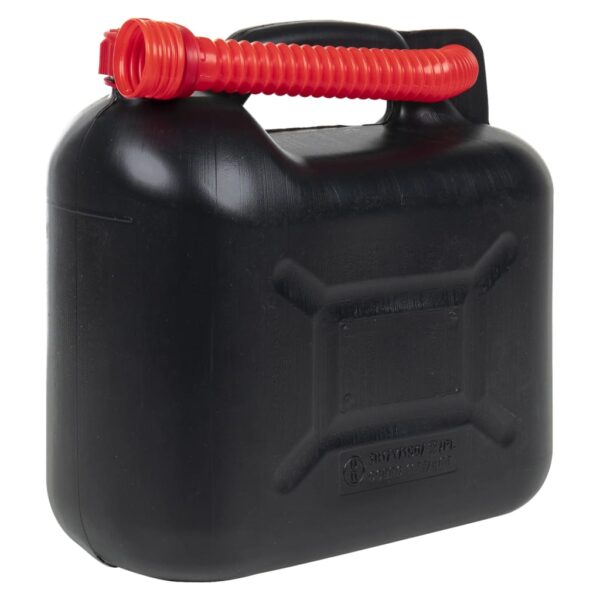 Fuel Can with Flexible Spout 3 pcs Black 10 L Plastic