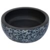 Countertop Basin Black and Blue Round Î¦41x14 cm Ceramic