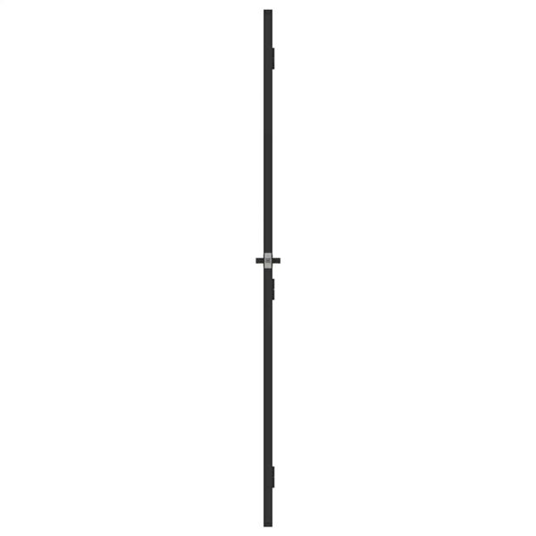 Interior Door Slim Black 93x201.5 cm Tempered Glass and Aluminium
