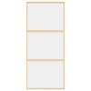 Sliding Door Gold 90x205 cm Clear ESG Glass and Aluminium