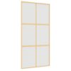 Sliding Door Gold 102.5x205 cm Frosted ESG Glass and Aluminium
