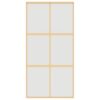Sliding Door Gold 102.5x205 cm Frosted ESG Glass and Aluminium