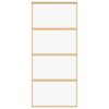 Sliding Door Gold 90x205 cm Clear ESG Glass and Aluminium