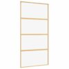 Sliding Door Gold 102.5x205 cm Clear ESG Glass and Aluminium