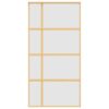 Sliding Door Gold 102.5x205 cm Frosted ESG Glass and Aluminium