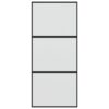 Sliding Door Black 90x205 cm Tempered Glass and Aluminium