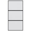 Sliding Door Black 102.5x205 cm Tempered Glass and Aluminium
