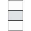 Sliding Door Black 102.5x205 cm Tempered Glass and Aluminium