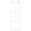 Sliding Door White 76x205 cm Tempered Glass and Aluminium